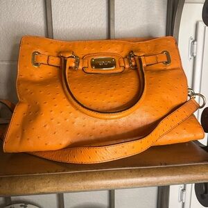 Michael Kors Orange Ostrich Leather Women's Bag